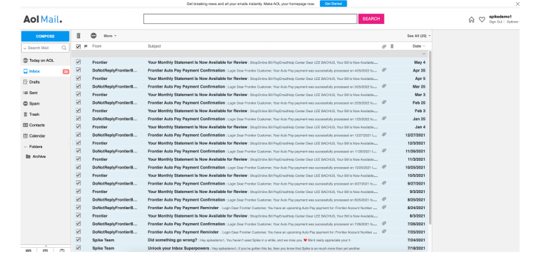 Keep your AOL Emails Organized and your AOL Inbox Clean | Spike